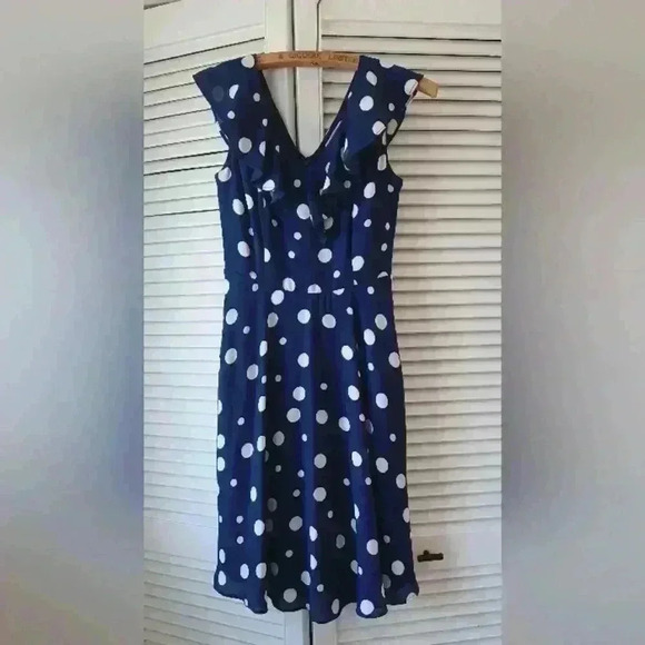 Ricki's  Women's V-Neck Sleeveless Polka Dot Lined Dress Size 0 *New with tag - Picture 1 of 8